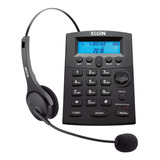 Telefone Headset Telemarketing Identificador Chamadas Elgin