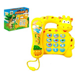 Telefone Infantil Girafa Brinquedo Educativo Musical