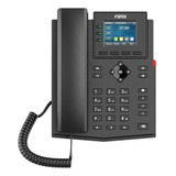 Telefone Ip Fanvil X303p Fast Ethernet Com Poe E Fonte 4 Sip