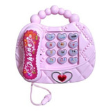 Telefone Musical Rosa Infantil Bebê Educativo Luzes E Sons
