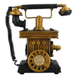 Telefone Preto Antigo Cofrinho Estilo Retrô Vintage