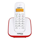 Telefone S/ Fio Digital Ergonômico Vermelho Branco Intelbras