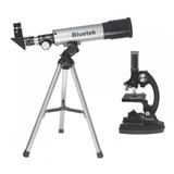 Telescópio Refrator 50mm + Microscópio 300x 600x 1200x