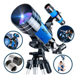 Telescópio Refrator Tycho 70mm Astro-terrestre + Tripé Alto