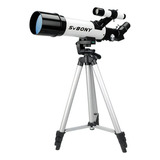 Telescópio Svbony Sv501p Astronômico Refrator Tripé 60mm Cor Branco