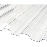 Telha Policarbonato Ajover Transparente Greca Trapezoidal Cor Cristal