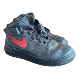 Tenis Air Force Preto E Vermelho Tamanho 36 Usado