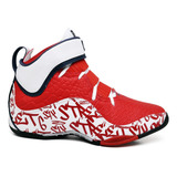 Tênis Basquete Six Street Words Vermelho E Branco Especial 