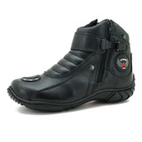 Tênis Bota Motociclista Couro Legitimo Unissex Envio 24hs