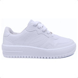 Tênis Branco Feminino Casual Vizzano Sola Alta Confortável