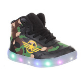 Tenis Camuflado Infantil Masculino Menino Com Luzinha