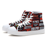 Tênis Cano Alto Moda Rock Internacional Bandas Envio Top