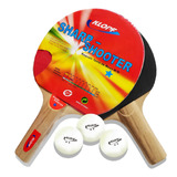 Tênis De Mesa Ping Pong 2 Raquetes 3 Bolinhas Klopf 5052