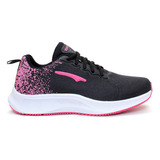 Tenis Feminino Academia Olimp Preto Pink Degradê Original