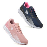 Tenis Feminino Esportivo Caminhada Academia Leve Kit 2 Pares