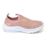 Tênis Feminino Meia Casual Strass Leve Confortavél