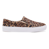 Tenis Feminino Sapatenis Slip On Confort Moda Oncinha Plus