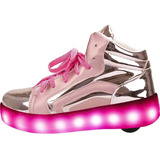 Tenis Infantil Feminino Luz Led Rodinha