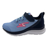 Tenis Infantil Meninas Adrun Flex Go Velcro Leve Escolar