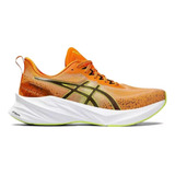 Tênis Masculino Asics Novablast 3 Le Cor Laranja/verde - Adulto 42 Br