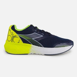Tênis Masculino Diadora Vulcano 2 Marinho E Neon Caminhada
