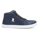 Tenis Masculino Polo Plus Original Bota Cano Alto+carteira 