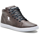 Tênis Masculino Sapatênis Casual Polo Plus Cano Alto Barato