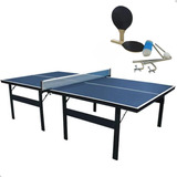 Tenis Mesa Oficial Ping Pong 15mm Kit Rede Raquete Mdf Sport
