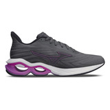 Tênis Mizuno Wave Creation 25 Feminino Cinza Rosa E Preto