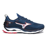 Tênis Mizuno Wave Mirai 5 - Masculino - Azul Petróleo