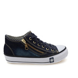 Tenis Plataforma Jeans Feminino Com Ziper