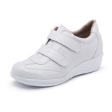 Tênis Sapatenis Feminino Enfermagem Branco Sola Antistress