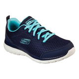 Tênis Skechers Bountiful Be Kind Feminino - Marinho E Azul