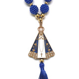 Terço Dezena Azul Retrovisor Carro Nossa Senhora Aparecida