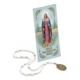 Terço E Coroa De Nossa Senhora Das Lágrimas Com Folheto Ensinando A Rezar