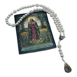 Terço Nossa Senhora Das Lágrimas 8 Mm Com Folheto De Oração