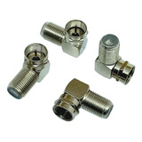 Terminal Plug Em L Coaxial De Cabos T V/antena(4 Pçs.)