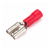 Terminal Pre Isolado Femea 0,50mm A 1,5mm Vermelho (100pçs)