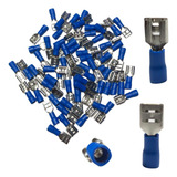 Terminal Pré-isolado Fêmea Azul 1,5 A 2,5mm² Cobre 100 Peças