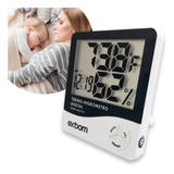 Termo Higrômetro Digital Relógio Umidade Temperatura E Data