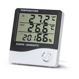 Termo Higrômetro Medidor Temperatura Umidade Relógio