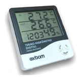 Termo Higrômetro Medidor Temperatura/umidade Relógio Digital