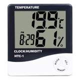 Termo Higrômetro Relógio Sensor Temperatura Interna/externa