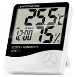 Termo-higrômetro Digital Relógio Temperatura Do Ar