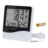 Termo-higrômetro Digital Relógio Temperatura Umidade Ar Full