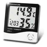 Termo-higrômetro Digital Sensor Umidade Temperatura Relógio