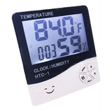 Termômetro Com Higrômetro E Relogio Temperatura