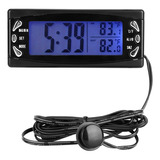 Termômetro Digital De Carro 12v, Relógio De Veículo, Tempera