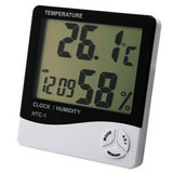 Termômetro Higrômetro Relógio Despertador Digital Umidade