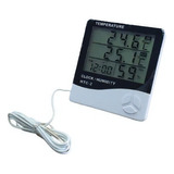 Termômetro Higrômetro Relógio Digital Medidor Interno/extern